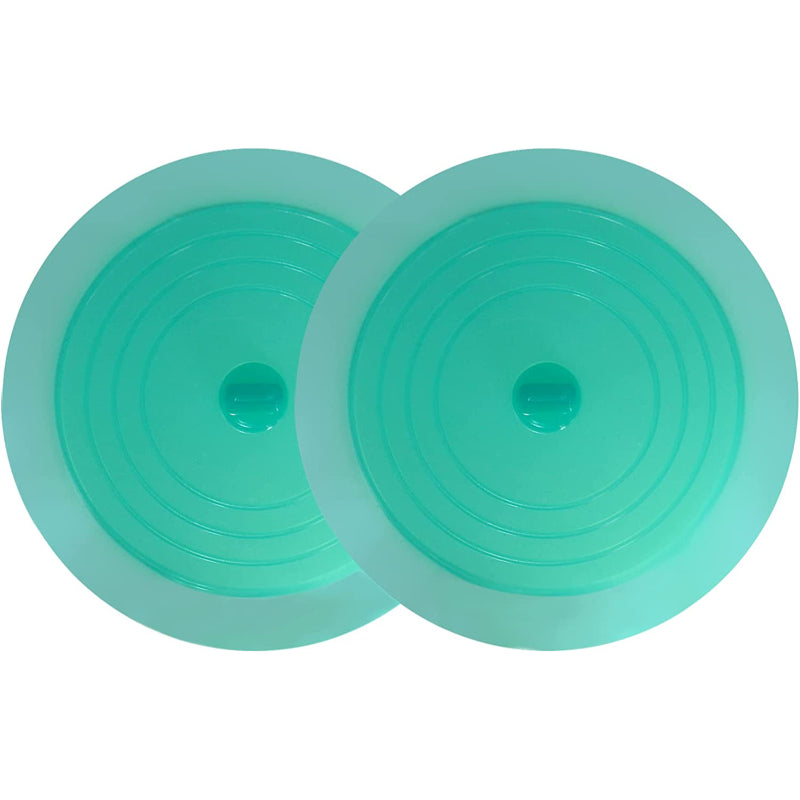 Tub Stopper 2 Pack, 6 Inches Large Silicone Drain Plug Hair Stopper Flat Suction Cover For Kitchen Bathroom Accessories And Laundry - Grafton Collection