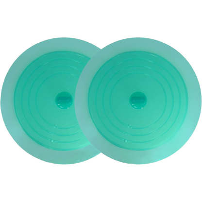 Tub Stopper 2 Pack, 6 Inches Large Silicone Drain Plug Hair Stopper Flat Suction Cover For Kitchen Bathroom Accessories And Laundry - Grafton Collection