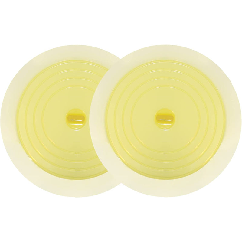 Tub Stopper 2 Pack, 6 Inches Large Silicone Drain Plug Hair Stopper Flat Suction Cover For Kitchen Bathroom Accessories And Laundry - Grafton Collection