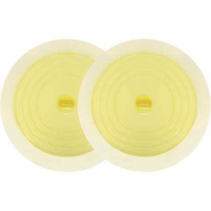 Tub Stopper 2 Pack, 6 Inches Large Silicone Drain Plug Hair Stopper Flat Suction Cover For Kitchen Bathroom Accessories And Laundry - Grafton Collection