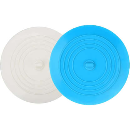 Tub Stopper 2 Pack, 6 Inches Large Silicone Drain Plug Hair Stopper Flat Suction Cover For Kitchen Bathroom Accessories And Laundry - Grafton Collection