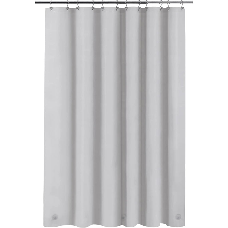 Shower Gray Curtain Liners - Lightweight Shower Curtains With Magnet, Metal Grommets - Grafton Collection