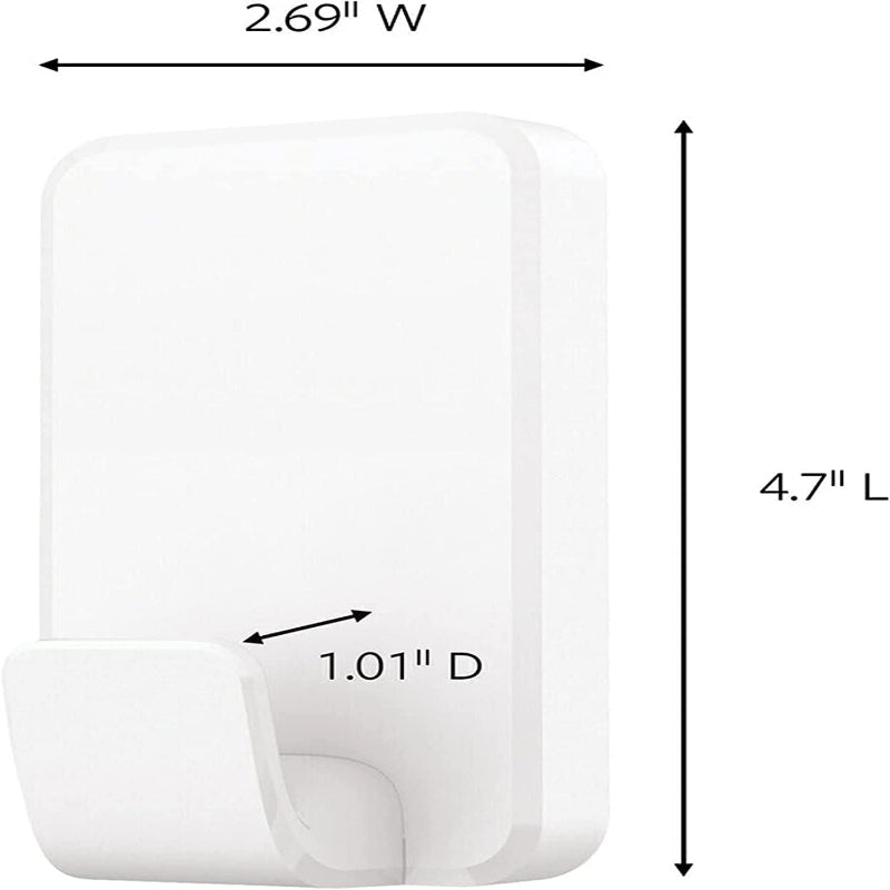 Large Utility Hooks, Damage Free Hanging Wall Hooks With Adhesive Strips, No Tools Wall Hooks For Hanging Decorations In Living Spaces - Grafton Collection