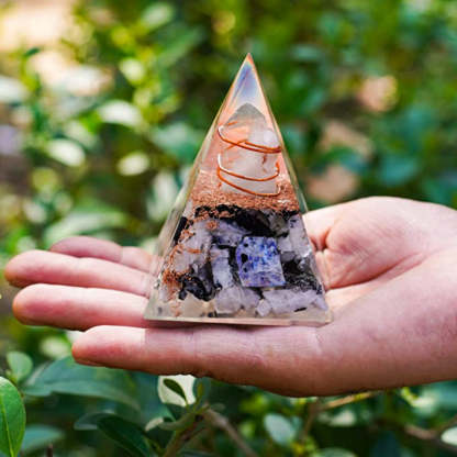 Moonstone Orgone Pyramid for Anti-stress ,Calmness, Growth ,Strength - Grafton Collection