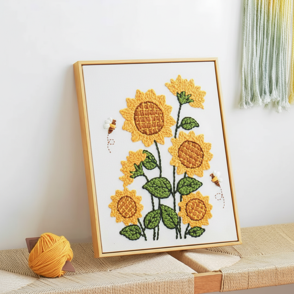 Punch Needle Textile Wall Art Set