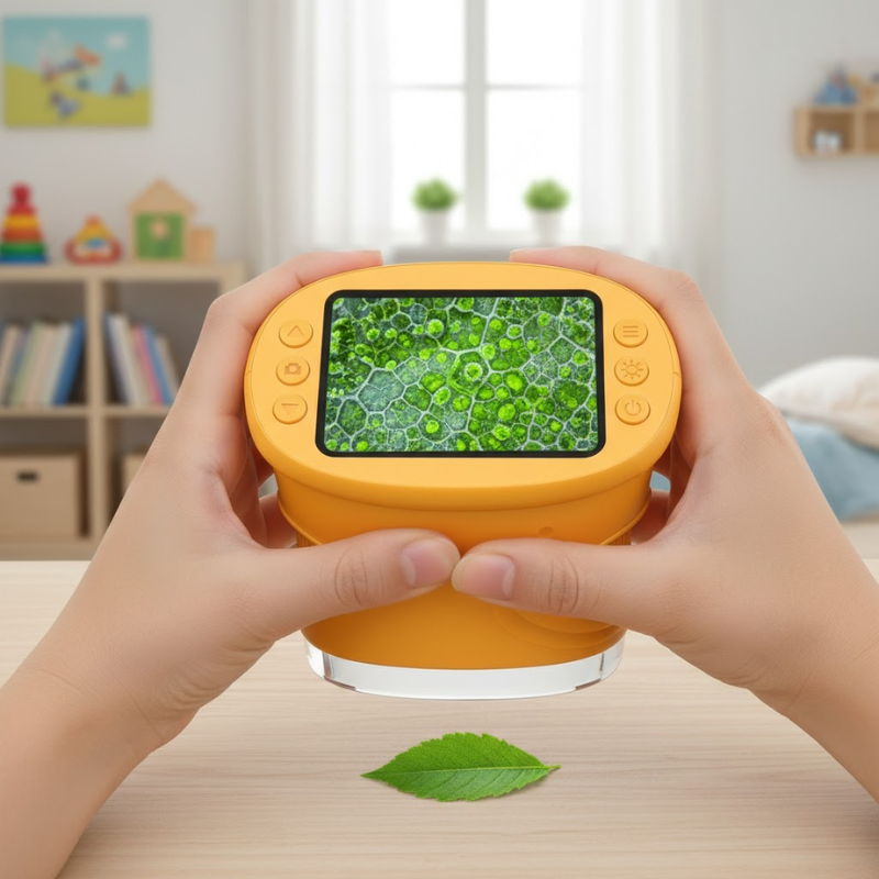 Mini Digital Pocket Microscope For Kids With 1000x Zoom Display