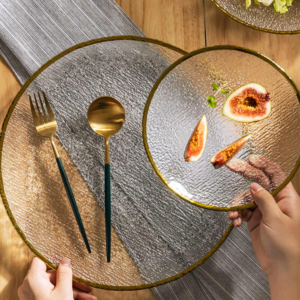 Golden Rim Glass Dinnerware - Grafton Collection