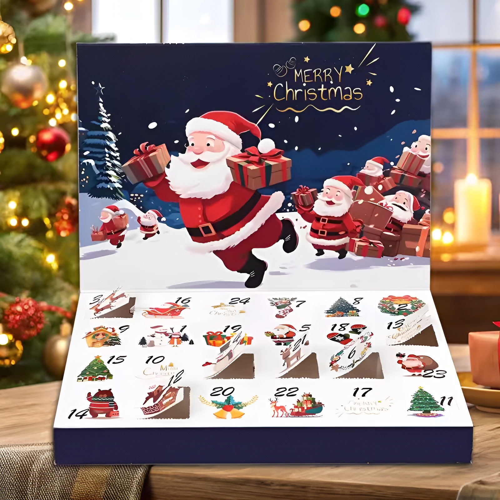 2025 Christmas Advent Calendar Empty Box 24 Days Countdown