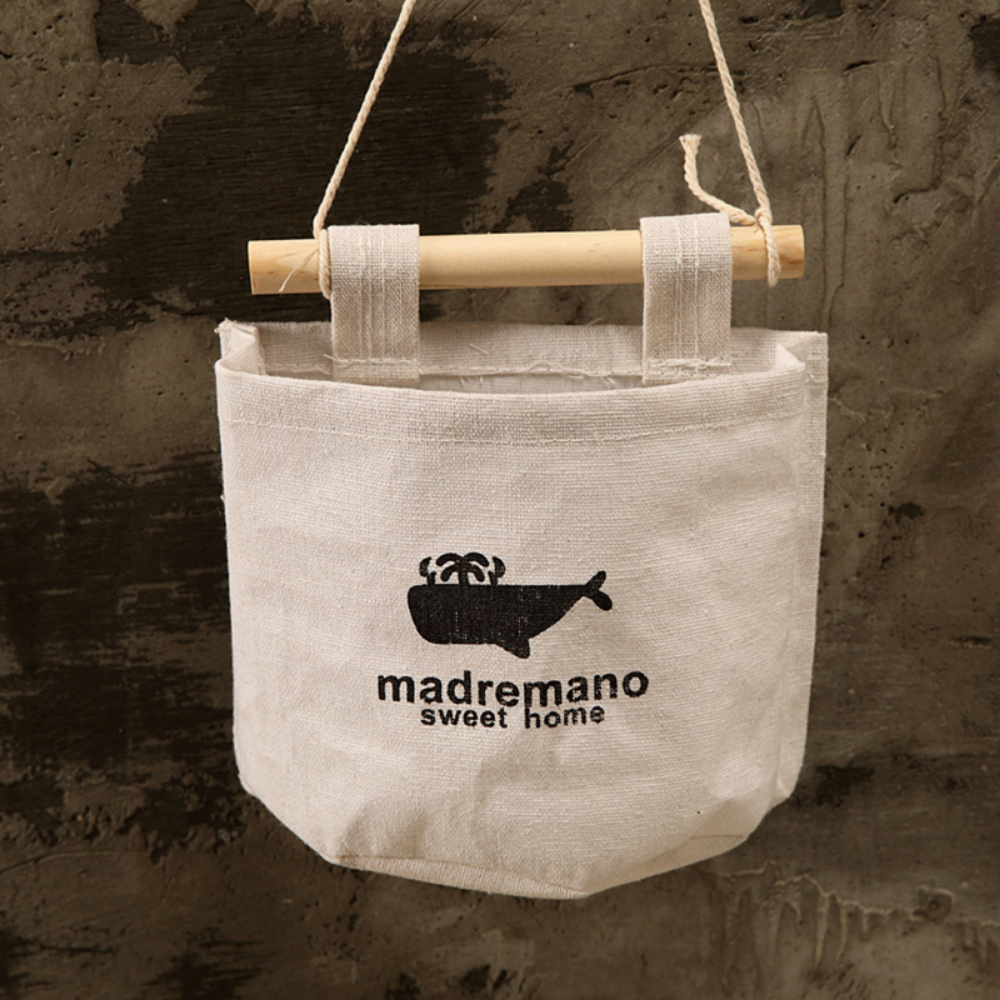Japanese Simple Cotton & Linen Single Pocket Storage Bag - Grafton Collection