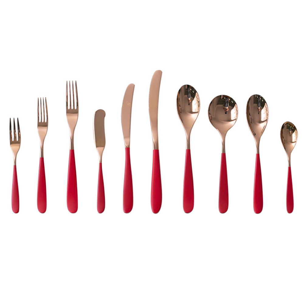 Red Stainless Steel Cutlery Set - Grafton Collection