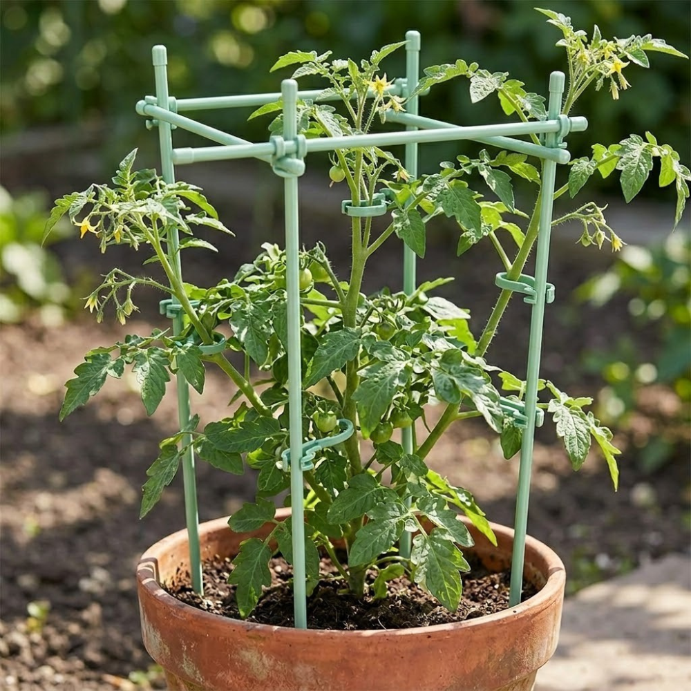 Green Plant Support Rods