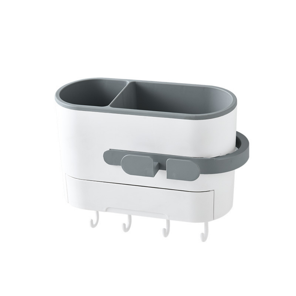 Wall-Mounted Multi-Function Bathroom Storage Rack - Grafton Collection