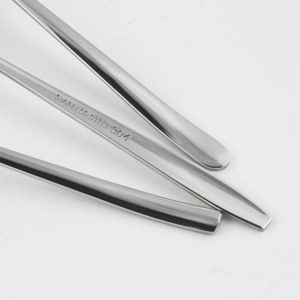 Stainless Steel Long-Handle Dessert Spoons - 4 Pieces - Grafton Collection