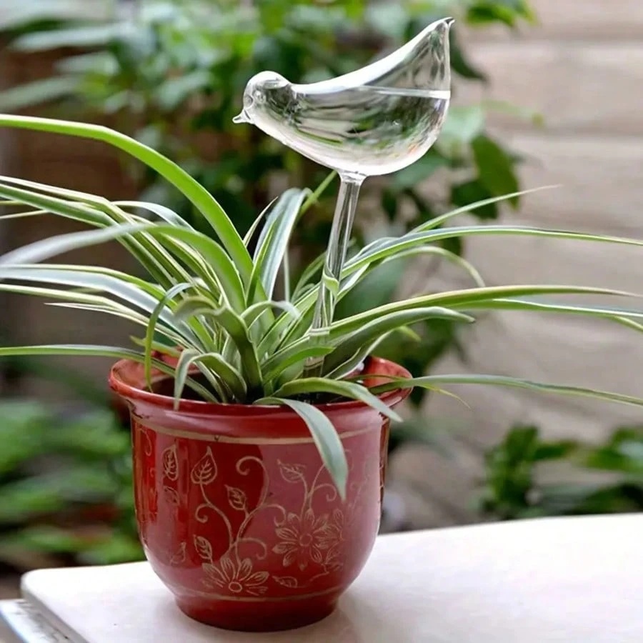 Bird Shaped Self Watering Globes For Potted Plants And Gardens