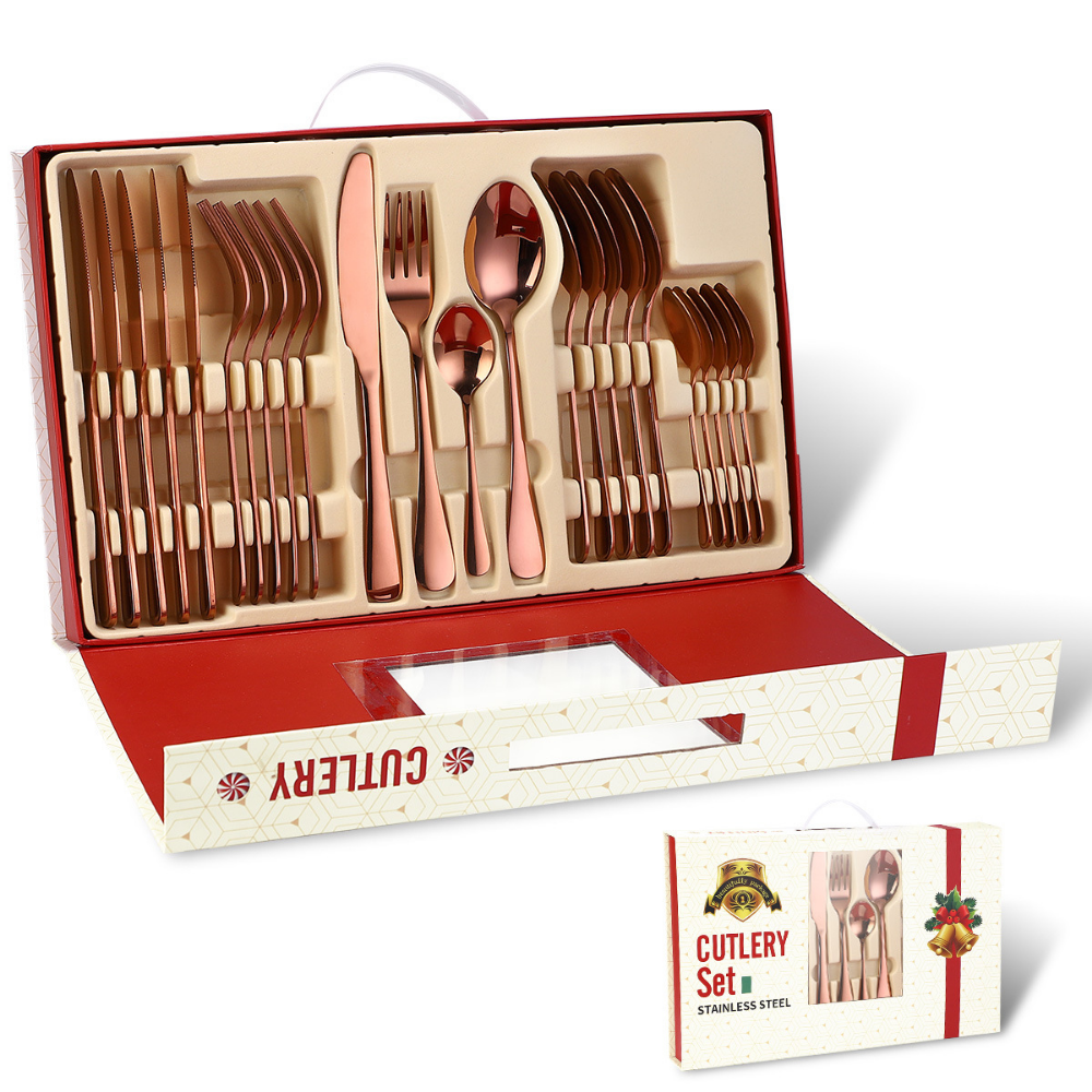 Stainless Steel Cutlery Sets - 24 Pieces - Grafton Collection