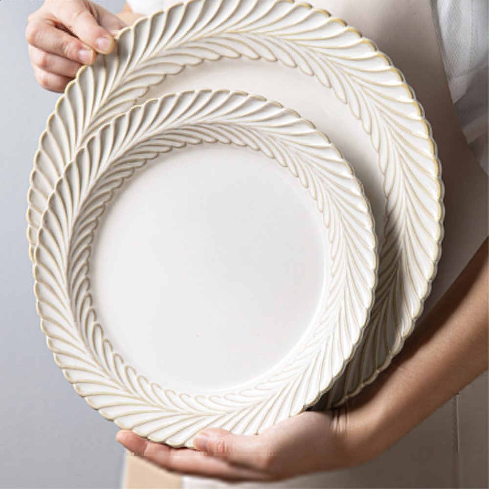 White Japanese Retro-Style Dinnerware Set - Grafton Collection