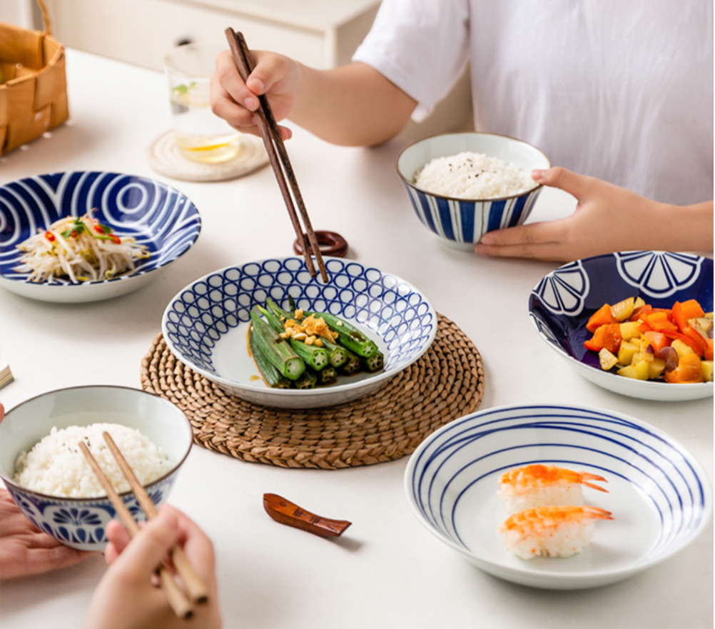 Japanese Style Classic Blues Bowl With Gift box - Grafton Collection