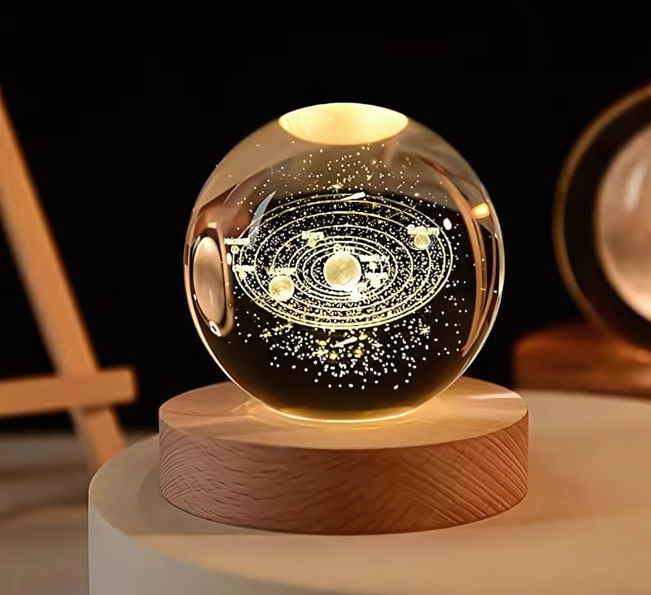3D Galaxy Crystal Ball Night Lamp For Home Decoration And Birthday Gift
