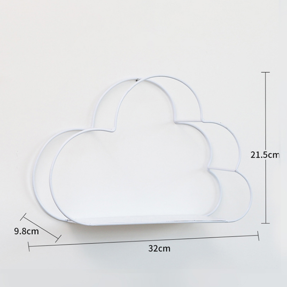 Decorative Iron Cloud Wall Shelf Organizer - Grafton Collection