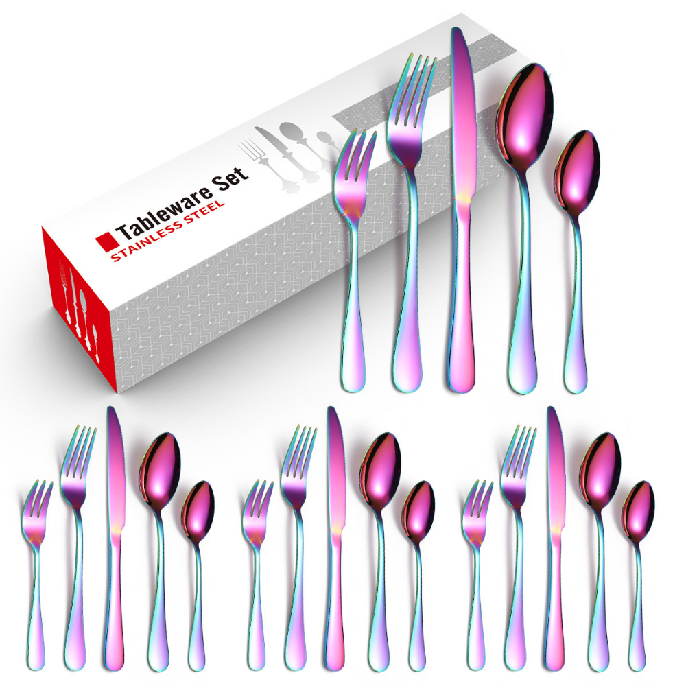 20 Piece Luxury Stainless Steel Flatware Set - Grafton Collection