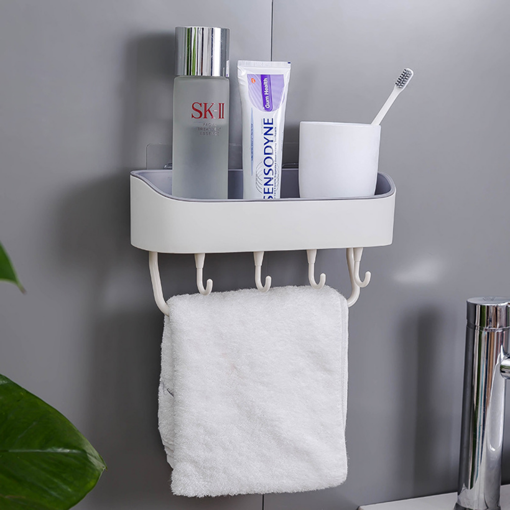 Wall-Mounted Bathroom Accessories & Cosmetic Storage Rack - Grafton Collection