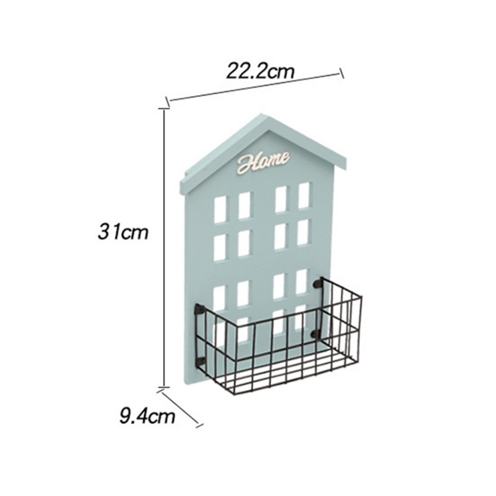 Colorful Wooden House Wall Storage Organizing Rack - Grafton Collection