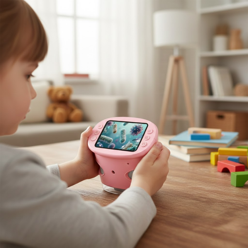 Mini Digital Pocket Microscope For Kids With 1000x Zoom Display