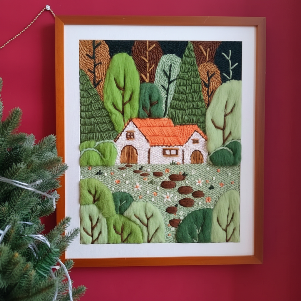 Punch Needle Textile Wall Art Set