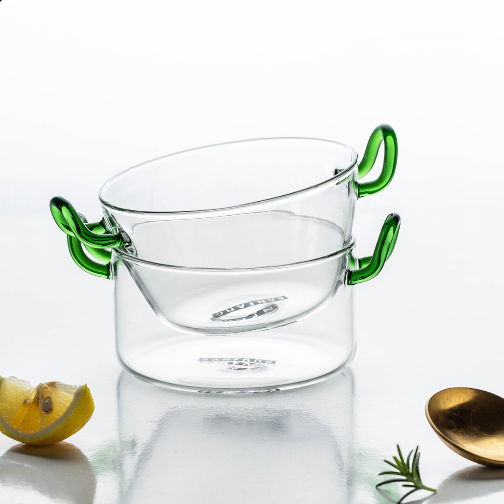 Glass Bowl With Handle - Grafton Collection