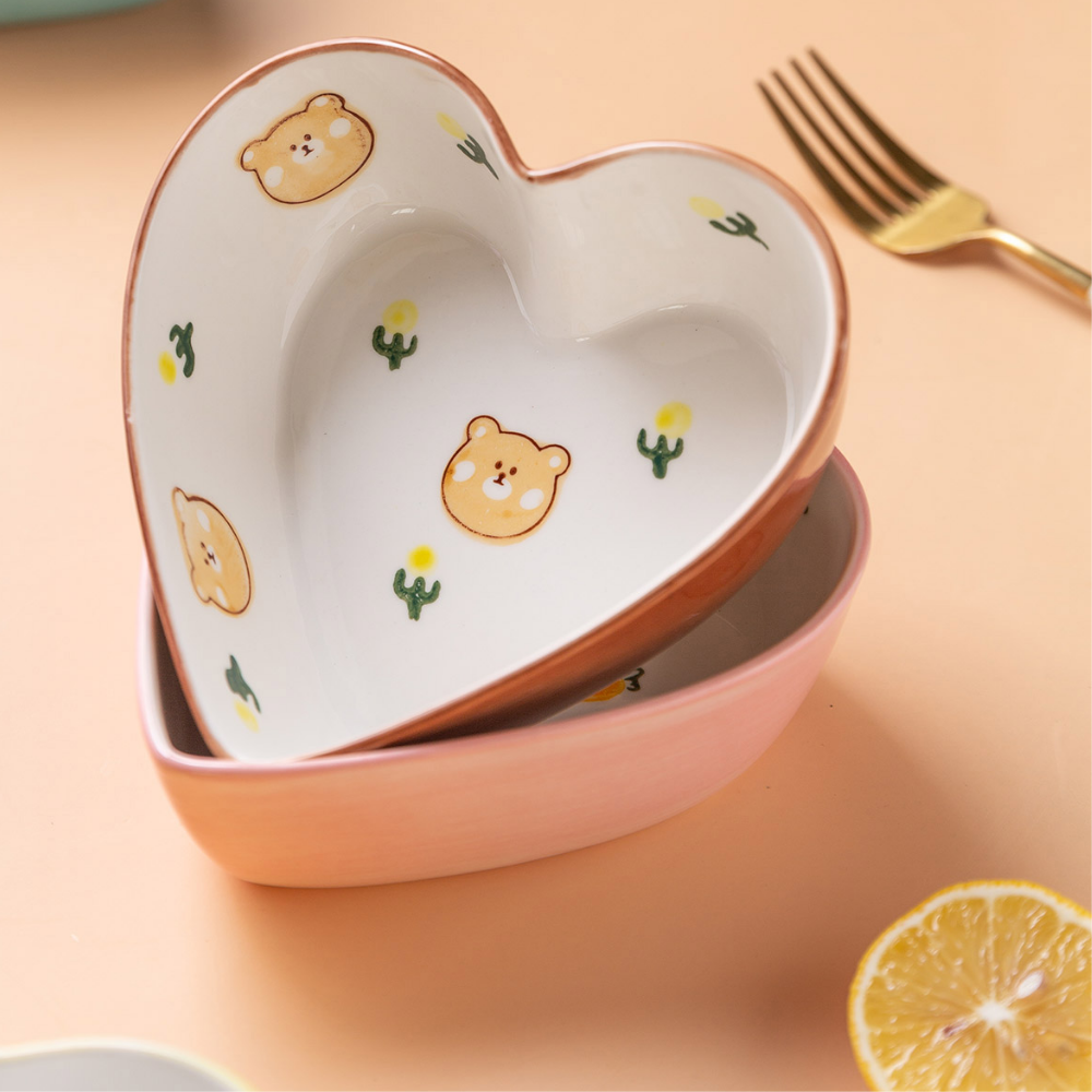 Heart-Shaped Ceramic Dishes - Grafton Collection
