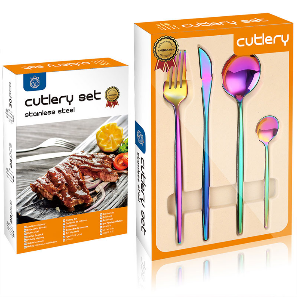 Gold-Plated Stainless Steel Flatware Set - 24 Pieces - Grafton Collection