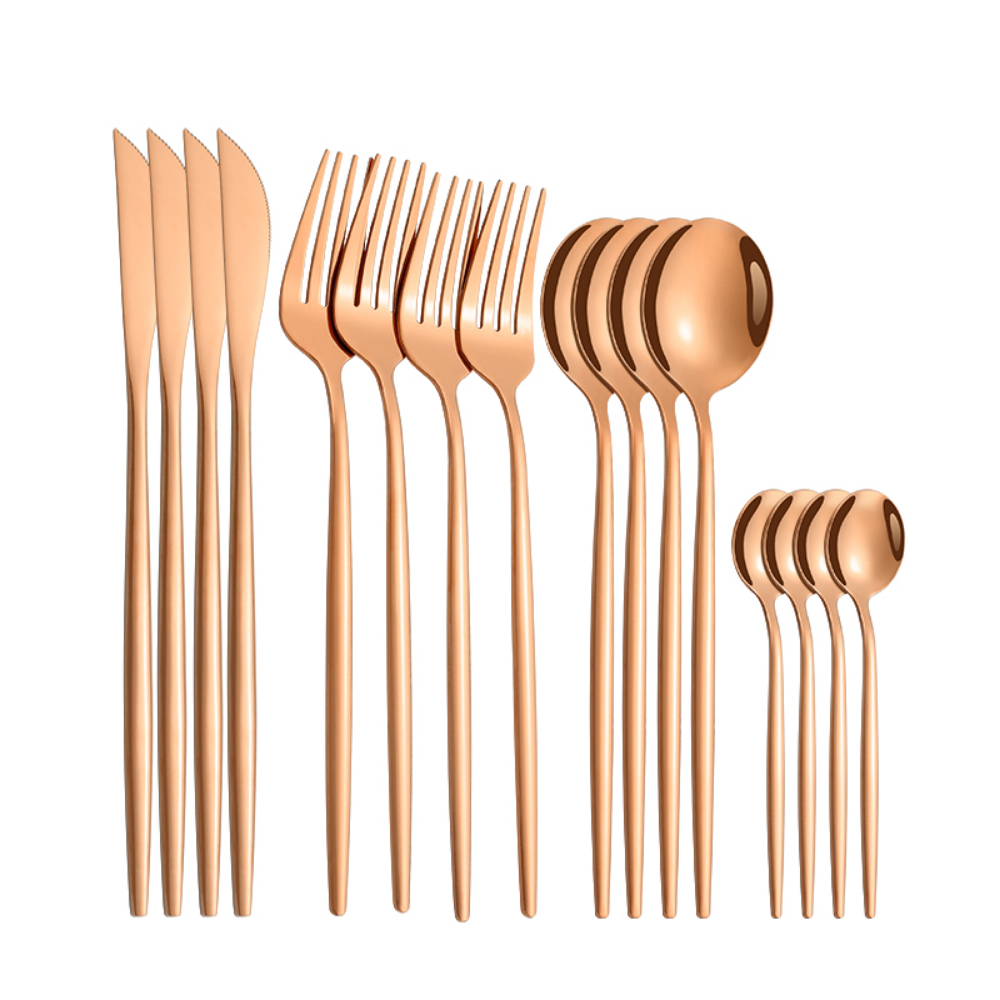 Stainless Steel Long Handle Cutlery Set - Grafton Collection