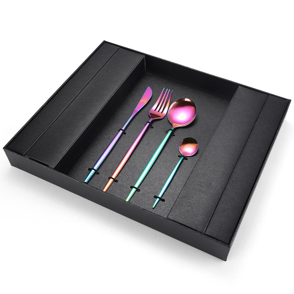 Modern 16Pcs Stainless Steel Cutlery Set With Black Box - Grafton Collection
