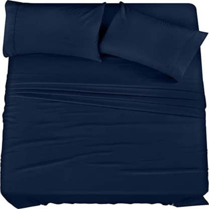 Brushed Microfiber Bedding Sheets Set, 4 Piece Bedding, Shrinkage and Fade Resistant, Easy Care - Grafton Collection