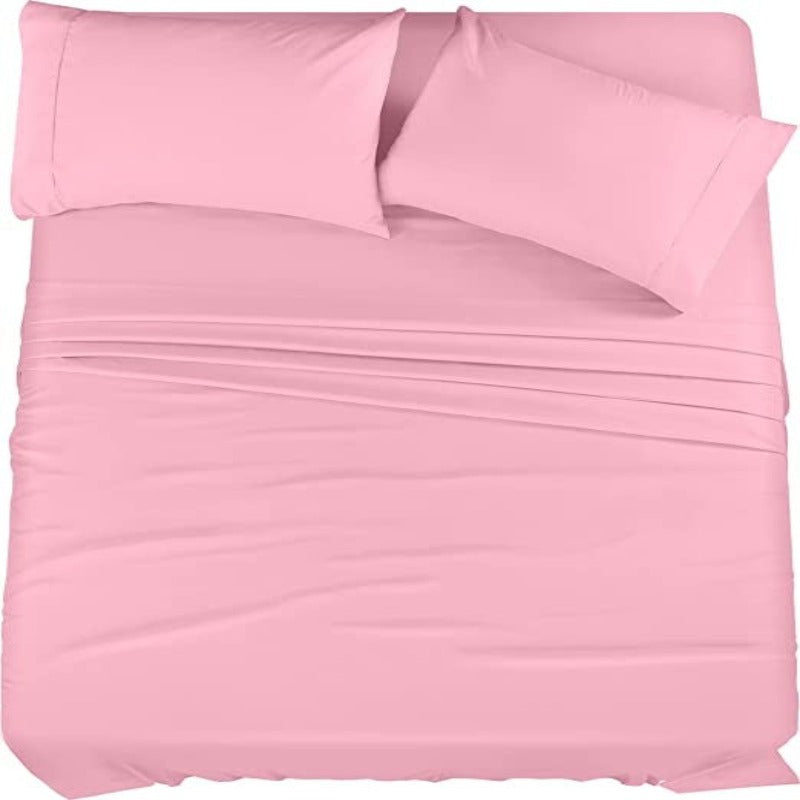 Bedding Sheets Set, 4 Piece Bedding, Brushed Microfiber, Shrinkage and Fade Resistant, Easy Care - Grafton Collection