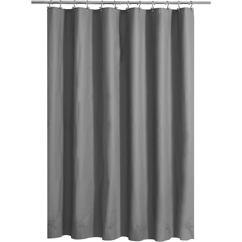 Gray Shower Curtain Liner - Lightweight Curtains With Magnets, Metal Grommets - Grafton Collection