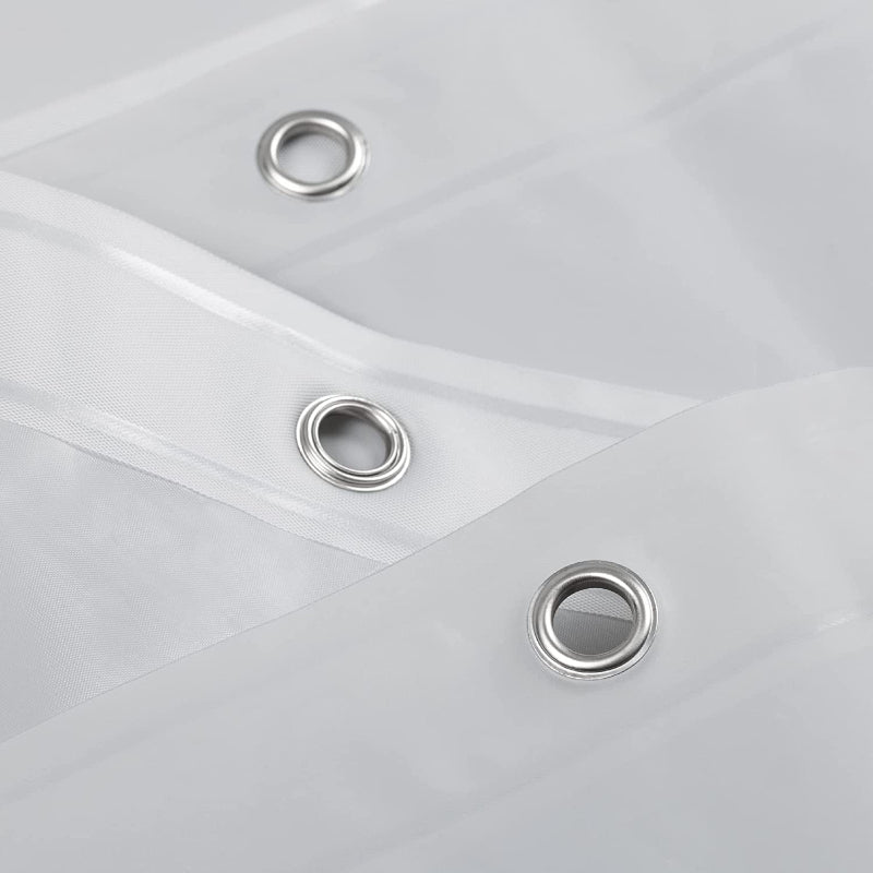 Shower Gray Curtain Liners - Lightweight Shower Curtains With Magnet, Metal Grommets - Grafton Collection
