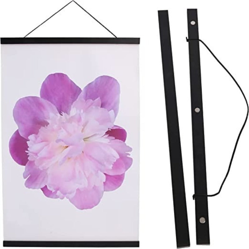 Poster Frame Teak Wood Magnet Poster Frame Magnetic Poster Hanger Picture Frame for Photo Picture Canvas Maps Hanging - Grafton Collection