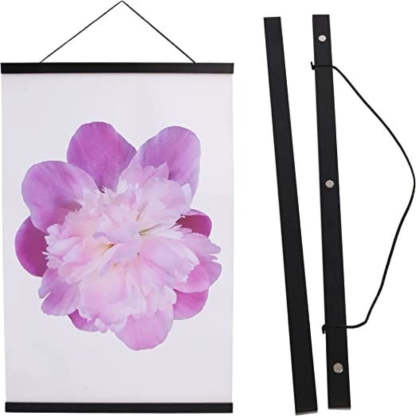 Poster Frame Teak Wood Magnet Poster Frame Magnetic Poster Hanger Picture Frame for Photo Picture Canvas Maps Hanging - Grafton Collection