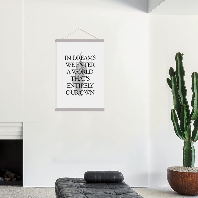 Magnetic Poster Hanger Frame, Solid Wood Magnetic Frame For Posters, Prints, Photos, Pictures, Maps, Scrolls, And Canvas Artwork - Grafton Collection