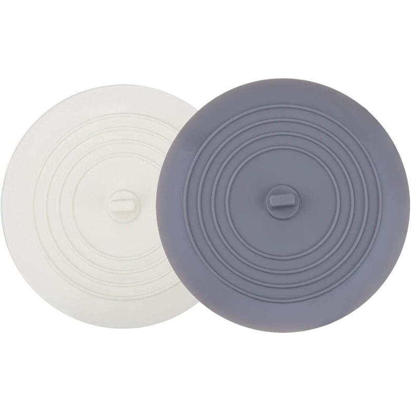 Tub Stopper 2 Pack, 6 Inches Large Silicone Drain Plug Hair Stopper Flat Suction Cover For Kitchen Bathroom Accessories And Laundry - Grafton Collection
