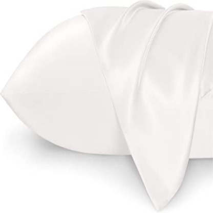 Silk Satin Pillowcase Set of 2 - Silk Pillowcases for Hair and Skin, Satin Pillow Covers 2 Pack with Envelope Closure - Grafton Collection