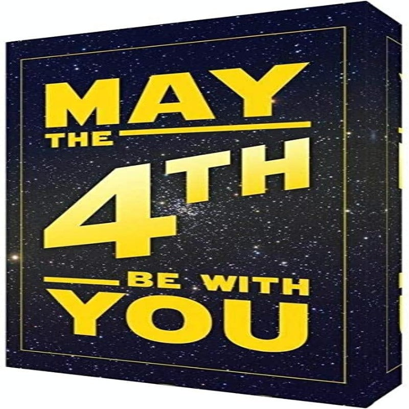 May The Fourth Be with You Movie White Wood Framed Poster - Grafton Collection