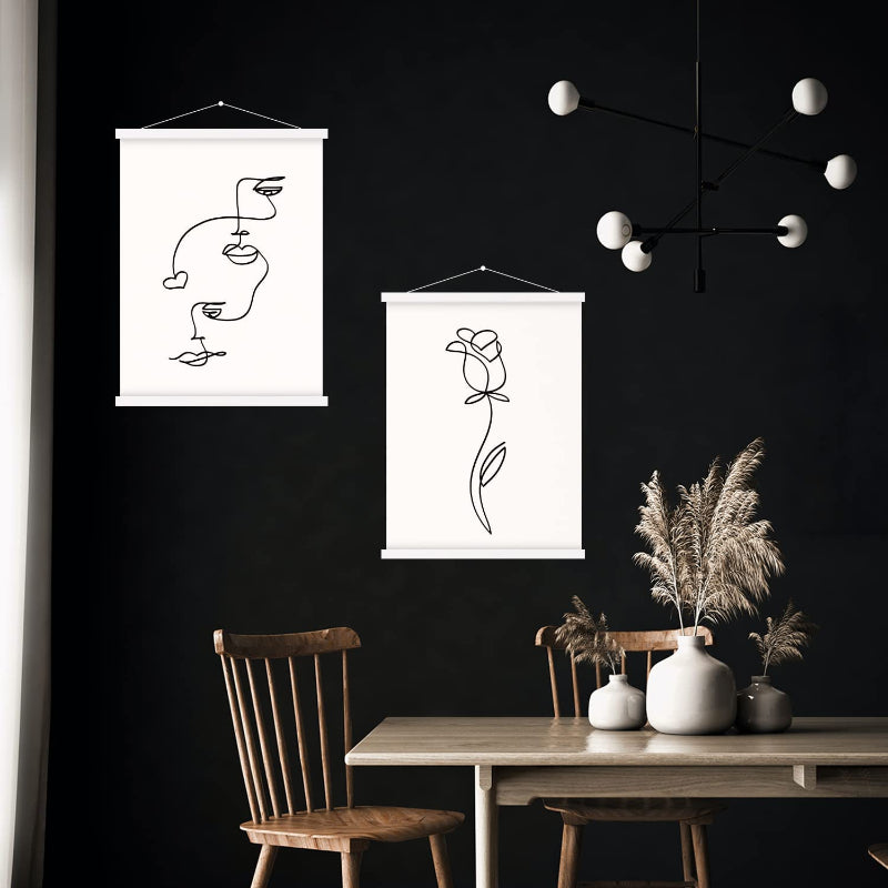 Poster Frame, Magnetic Light Wood Wooden Frame Hanger For Artwork Wall Hanging - Grafton Collection