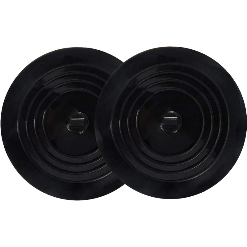 Tub Stopper 2 Pack, 6 Inches Large Silicone Drain Plug Hair Stopper Flat Suction Cover For Kitchen Bathroom Accessories And Laundry - Grafton Collection