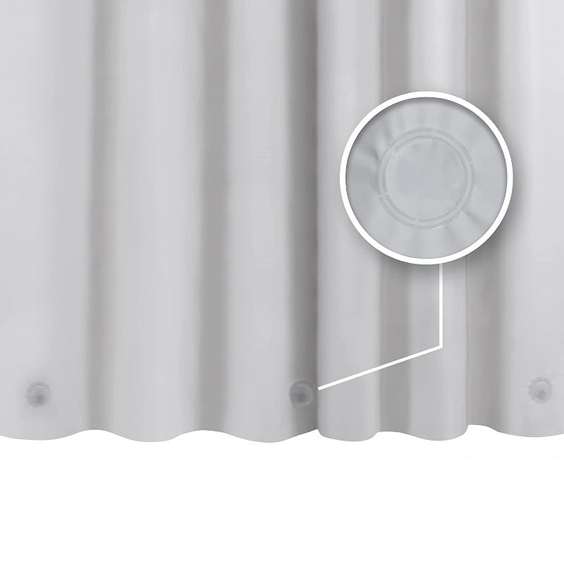 Shower Gray Curtain Liners - Lightweight Shower Curtains With Magnet, Metal Grommets - Grafton Collection