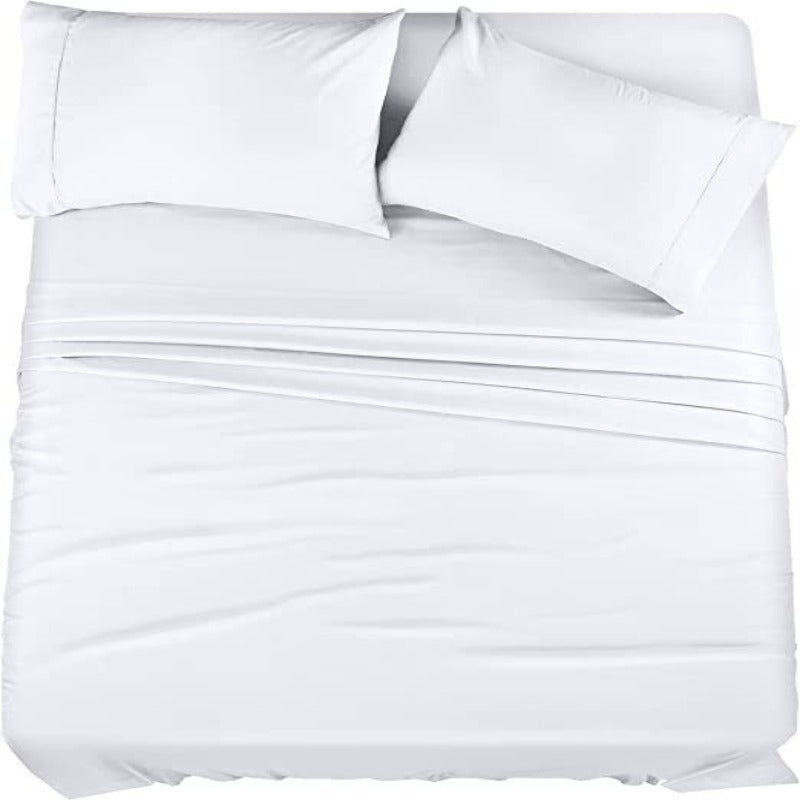 Bedding Sheets Set, 4 Piece Bedding, Brushed Microfiber, Shrinkage and Fade Resistant, Easy Care - Grafton Collection