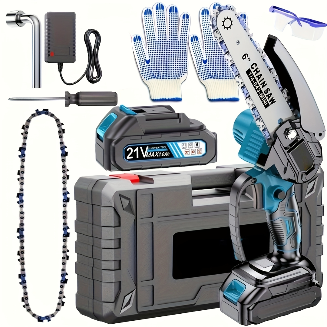 Cordless Mini Chainsaw Electric Tree Branch Cutter With Battery