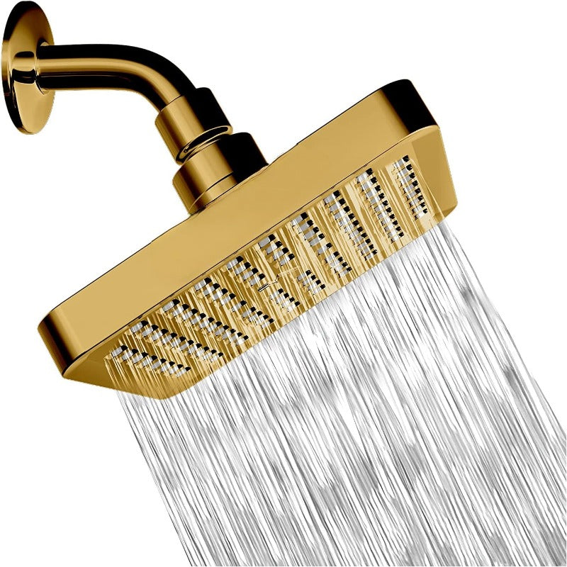 High Pressure Rain - Luxury Modern Chrome Look - Tool-Less 1-Min Installation - Adjustable Replacement For Your Bathroom Shower Head - Grafton Collection