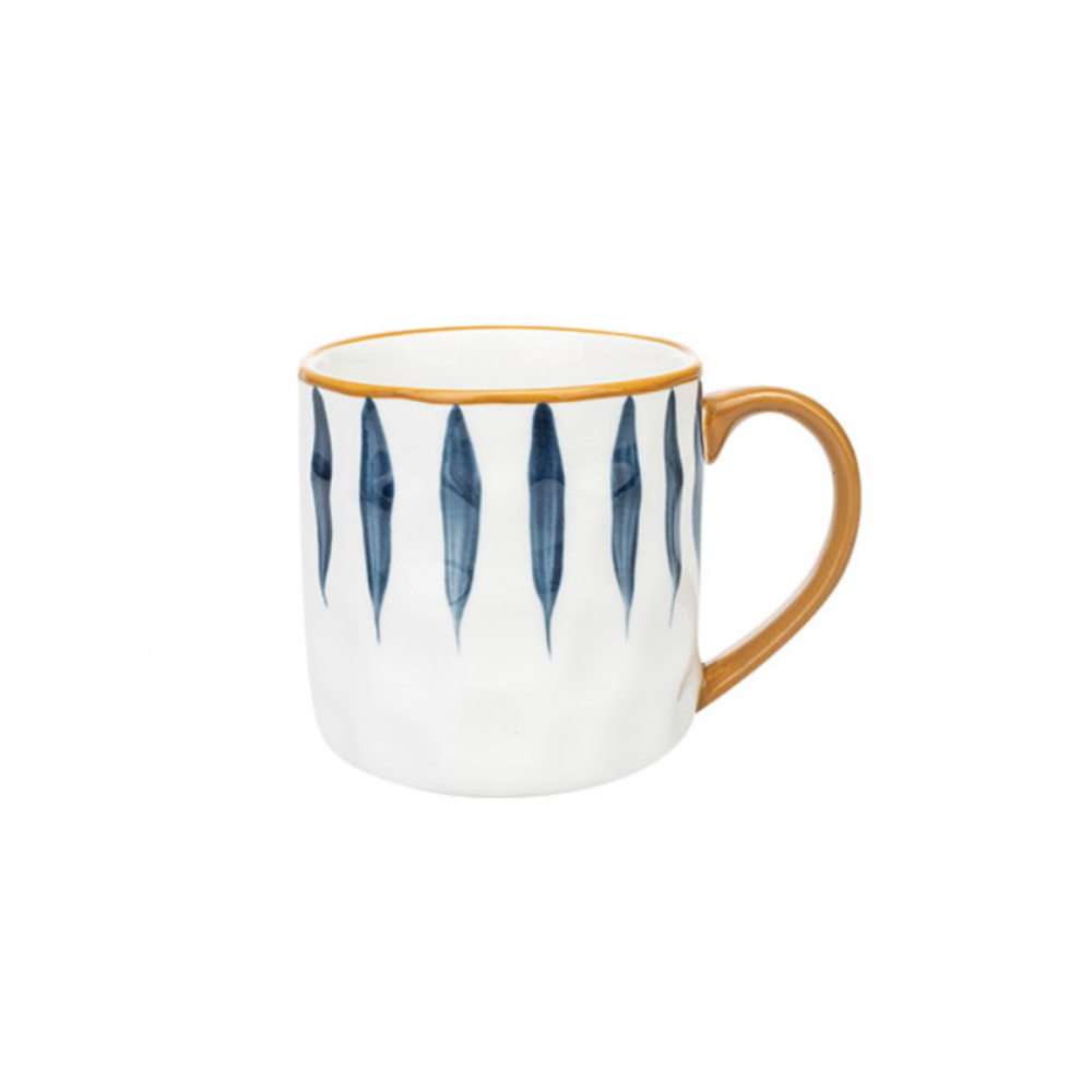 Blue Ceramic Mugs + Spoon - Grafton Collection